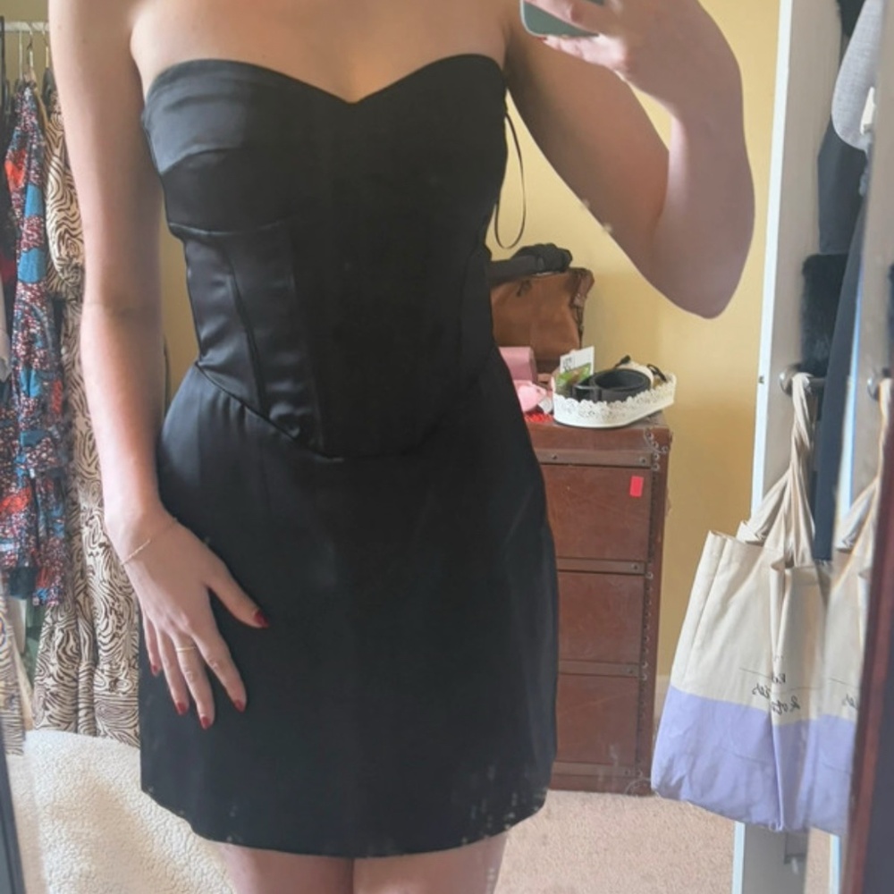 Worn Once Reformation Pacie Satin Dress Ivory